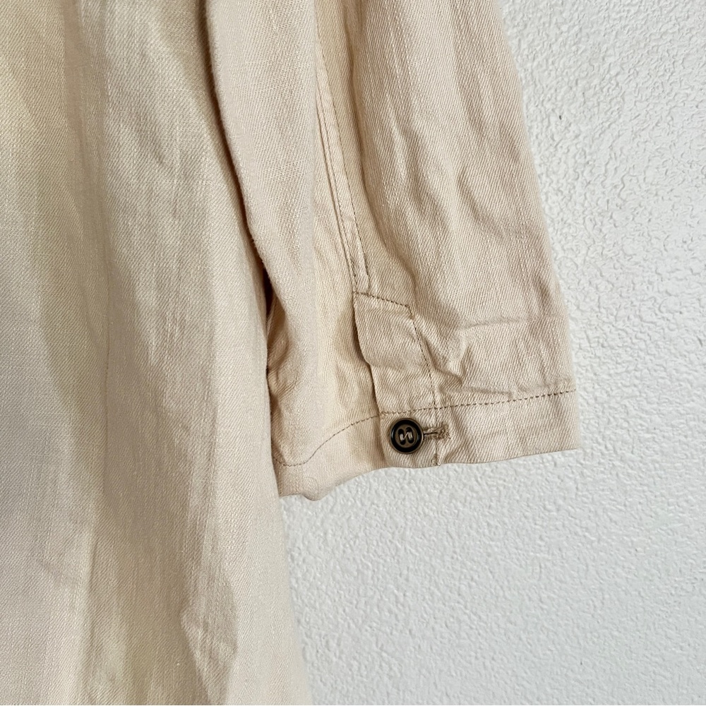 PILCRO Oversized Linen Blazer in Beige - Picture 10 of 11